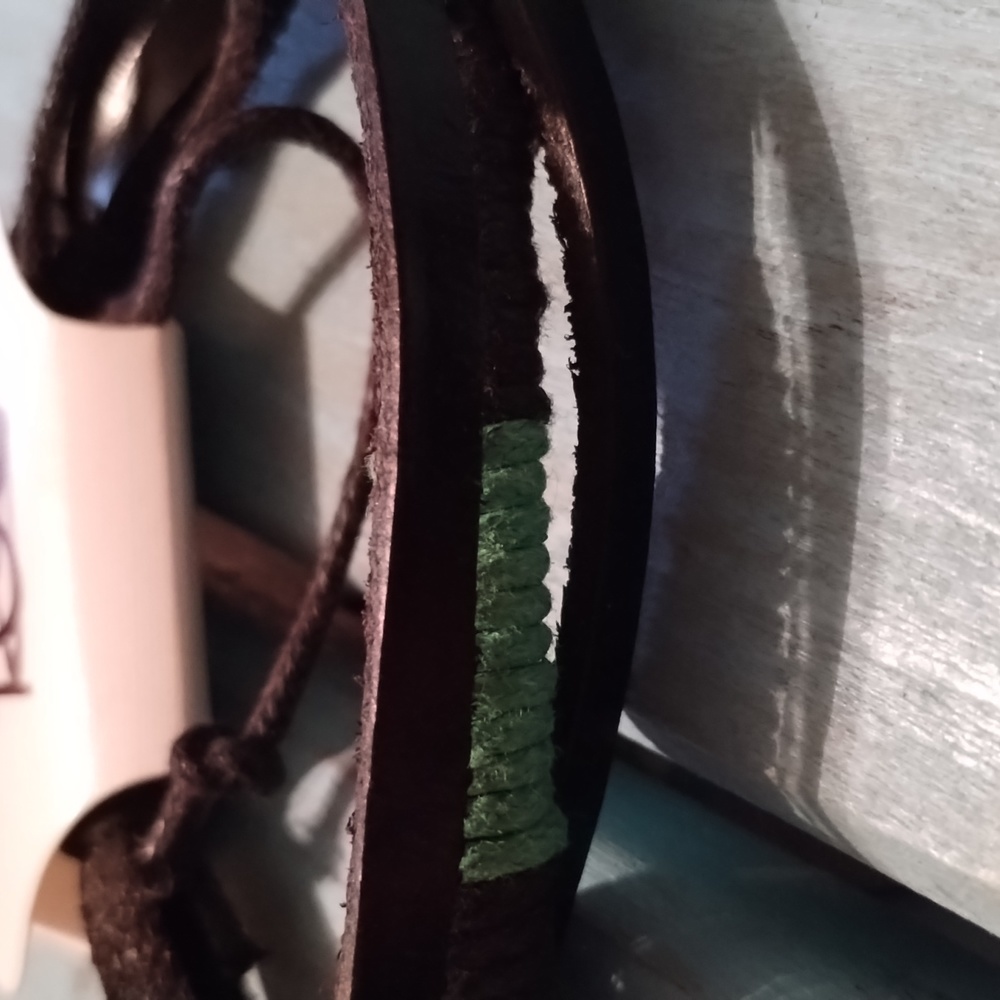 Men's urban brown and green bracelet